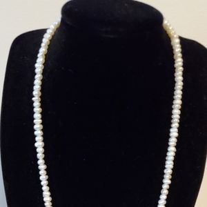 Baroque freshwater rice pearls silver clasp